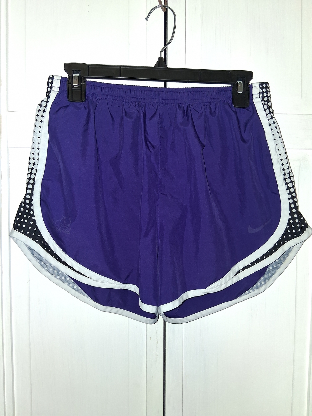 Nike Purple Athletic Running Shorts with White Trim